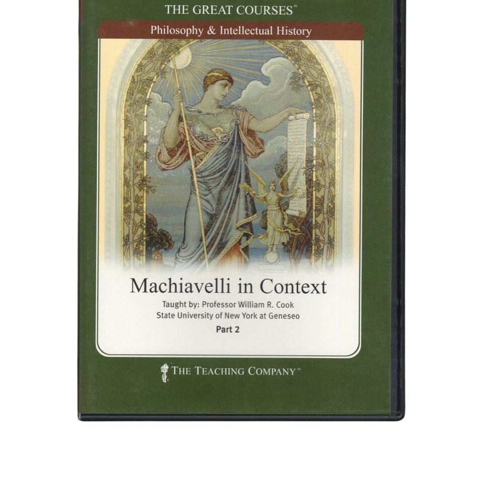 Machiavelli in Context The Great Courses  4 Discs No Booklets